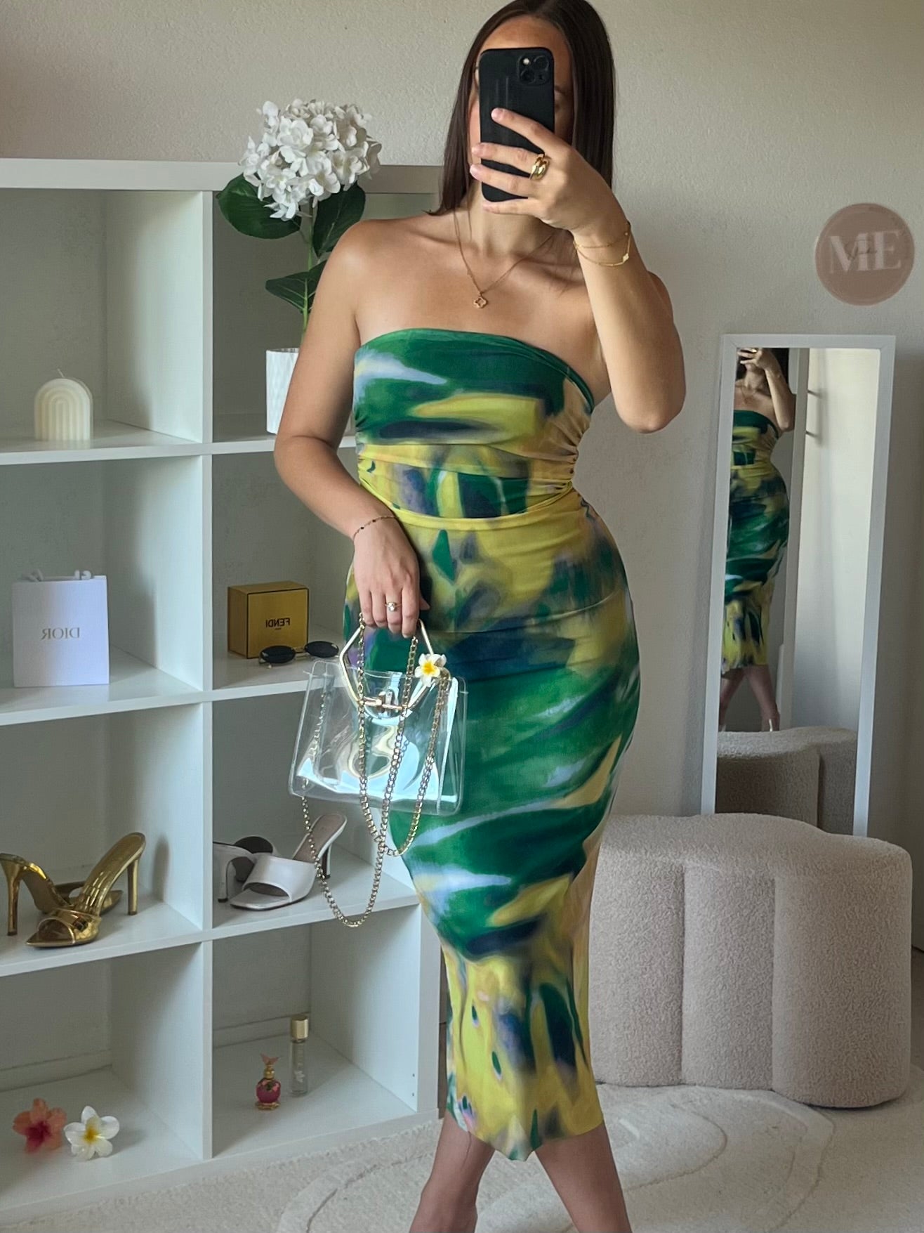 Robe bandeau en mesh