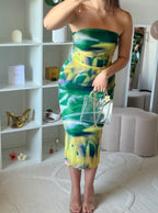 Robe bandeau en mesh