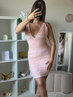 Robe courte plissée
