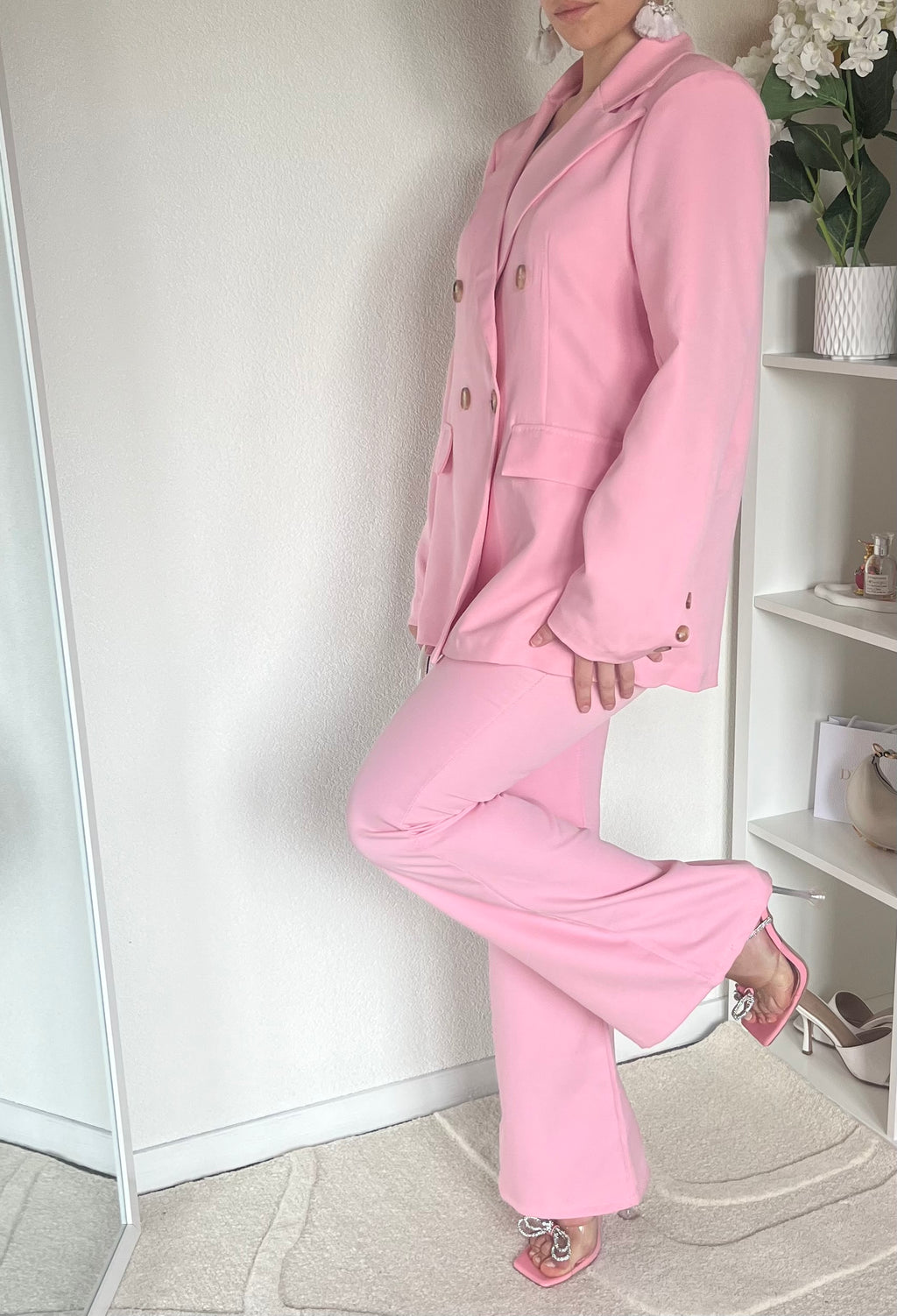 Ensemble 2 pièces: blazer croisé et pantalon