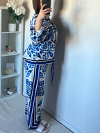 Ensemble 2 pièces: chemise et pantalon évasé
