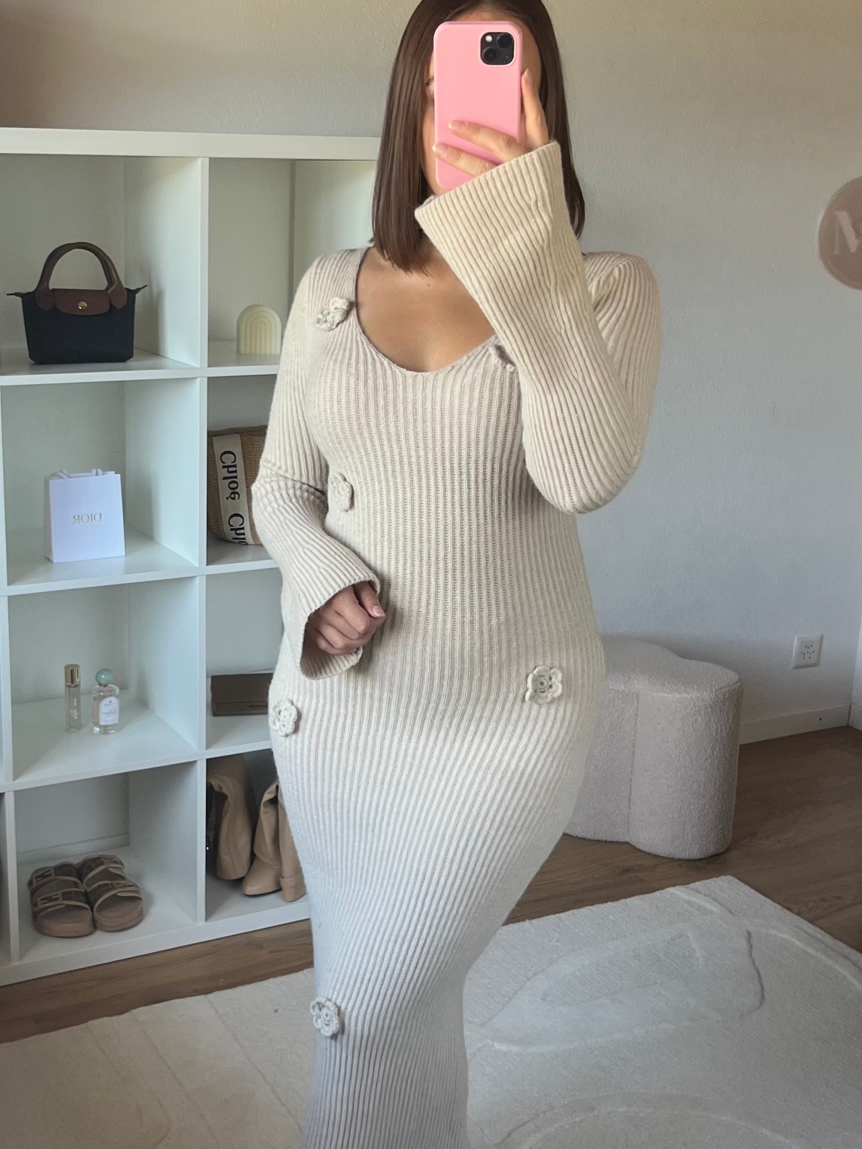 Robe en laine moulante