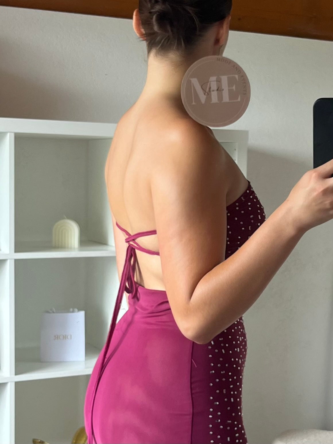 Robe bandeau pailletée