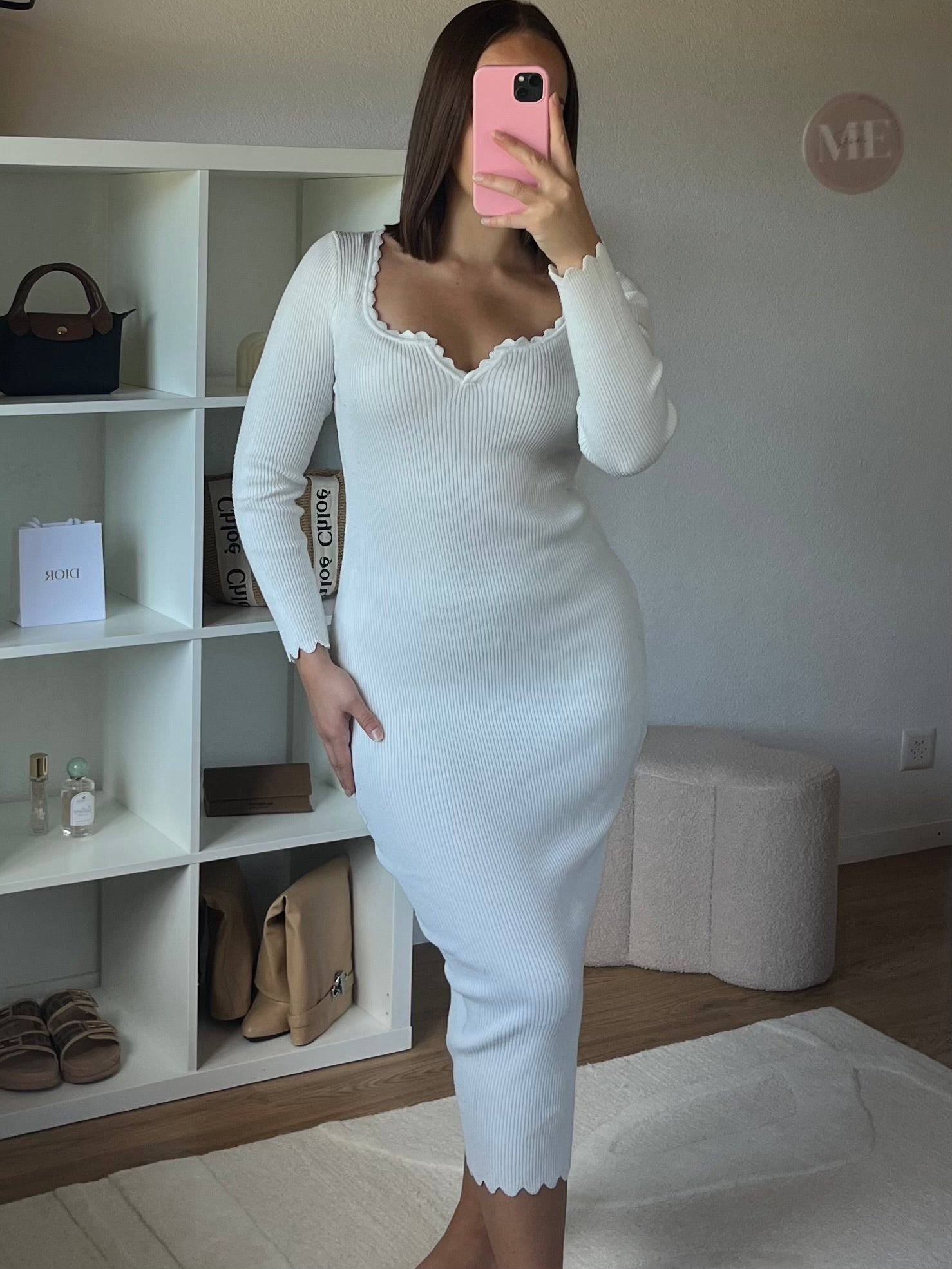 Robe moulante midi
