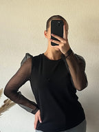 Haut à manches transparentes