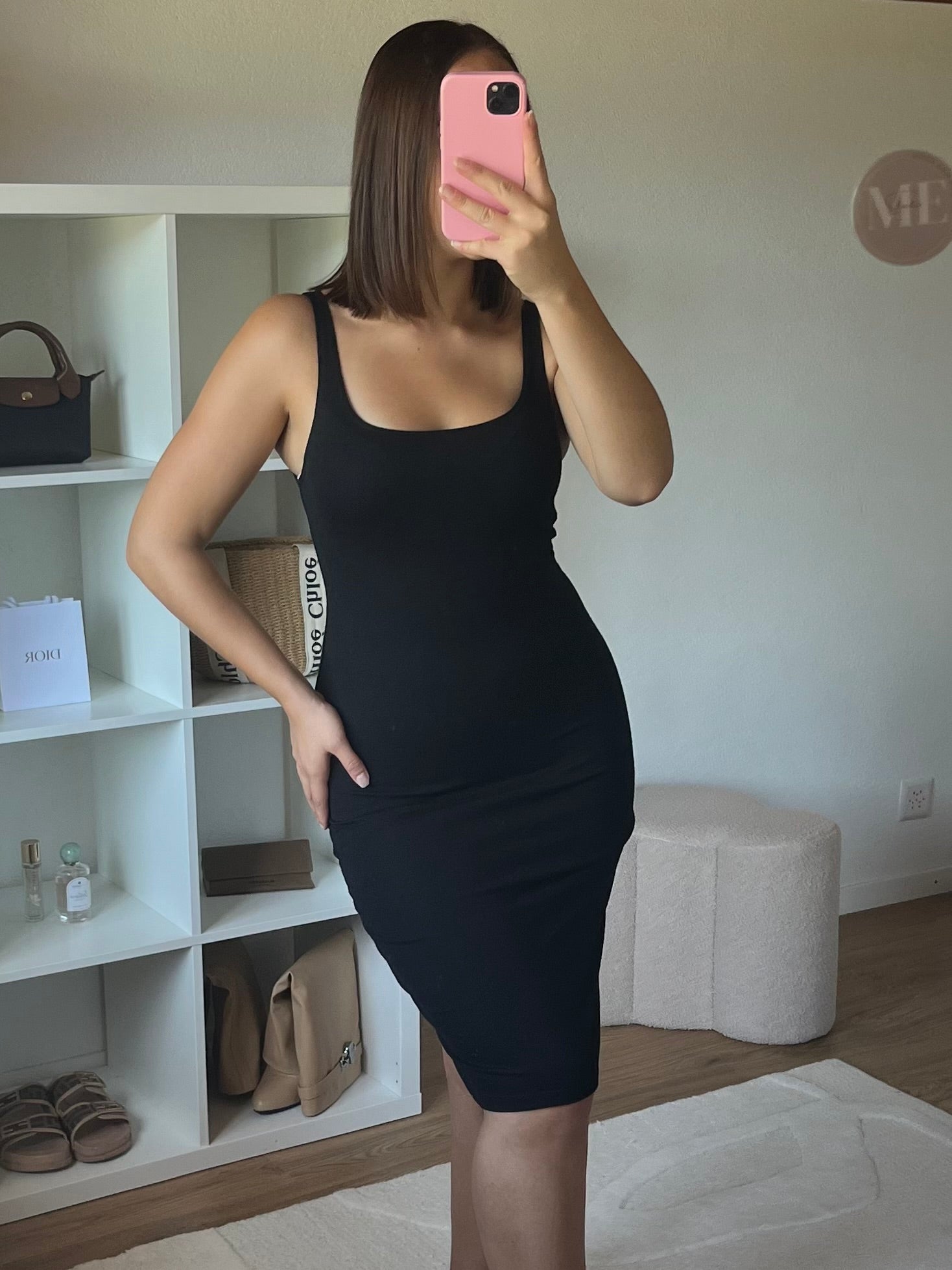 Robe moulante midi