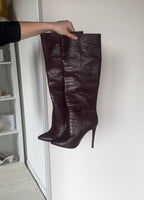 Bottes à motif crocodile