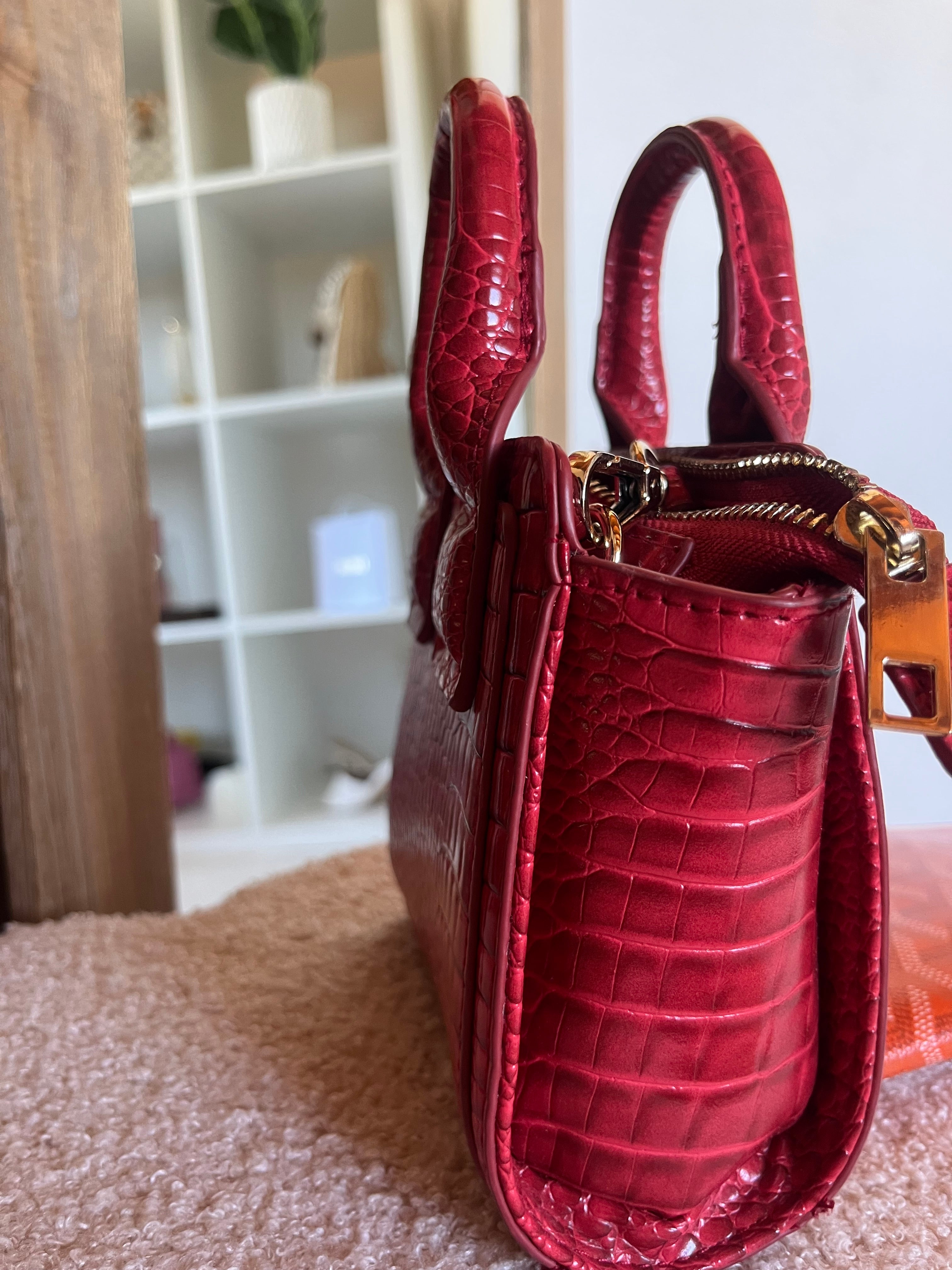 Mini sac à main motif crocodile