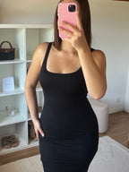Robe moulante midi