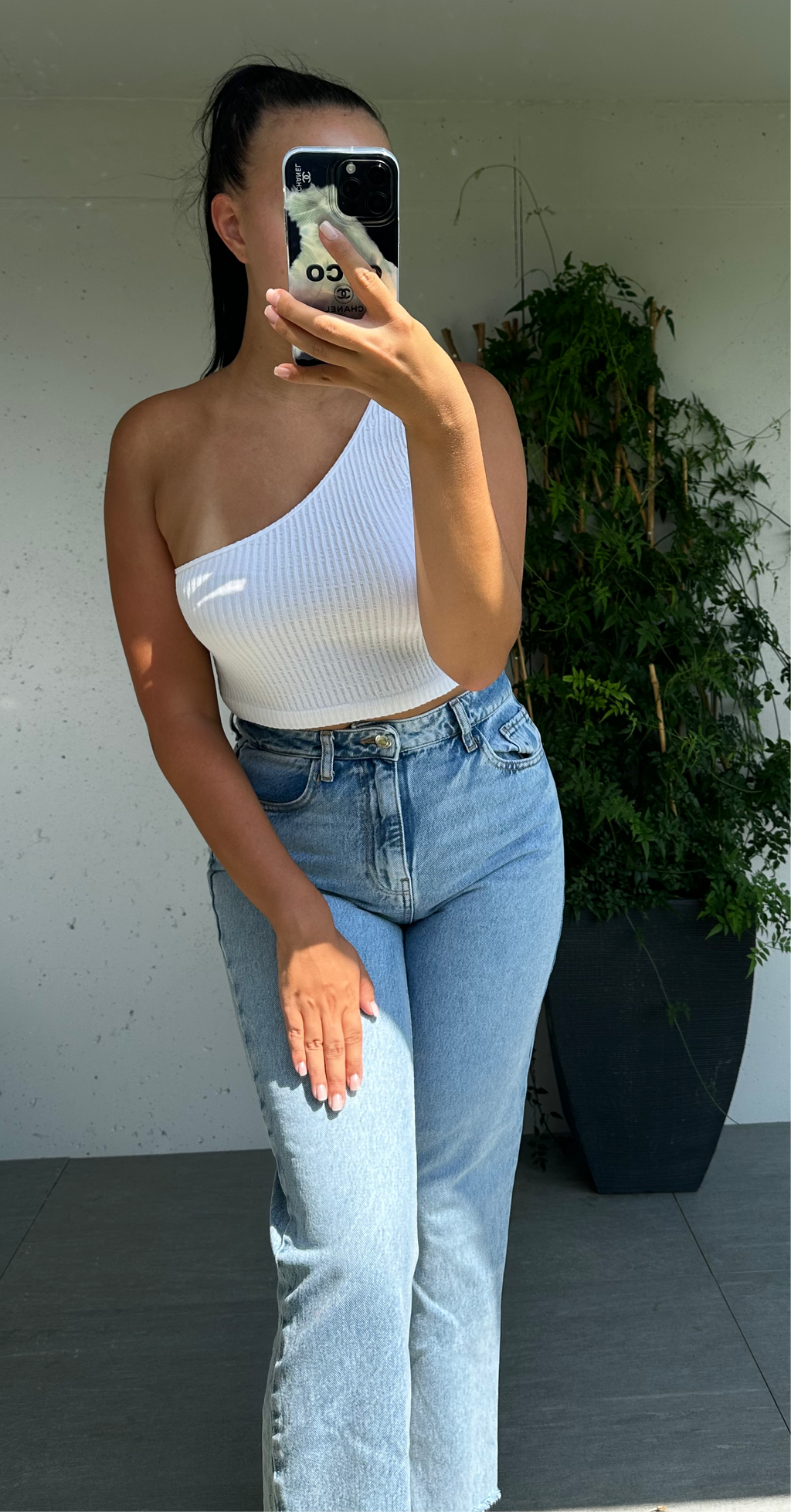 Crop top à une épaule