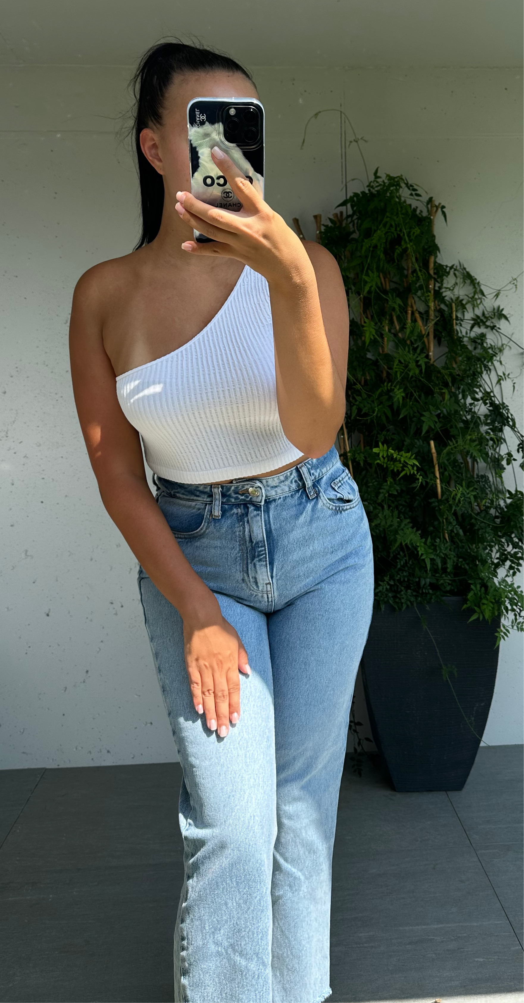 Crop top à une épaule