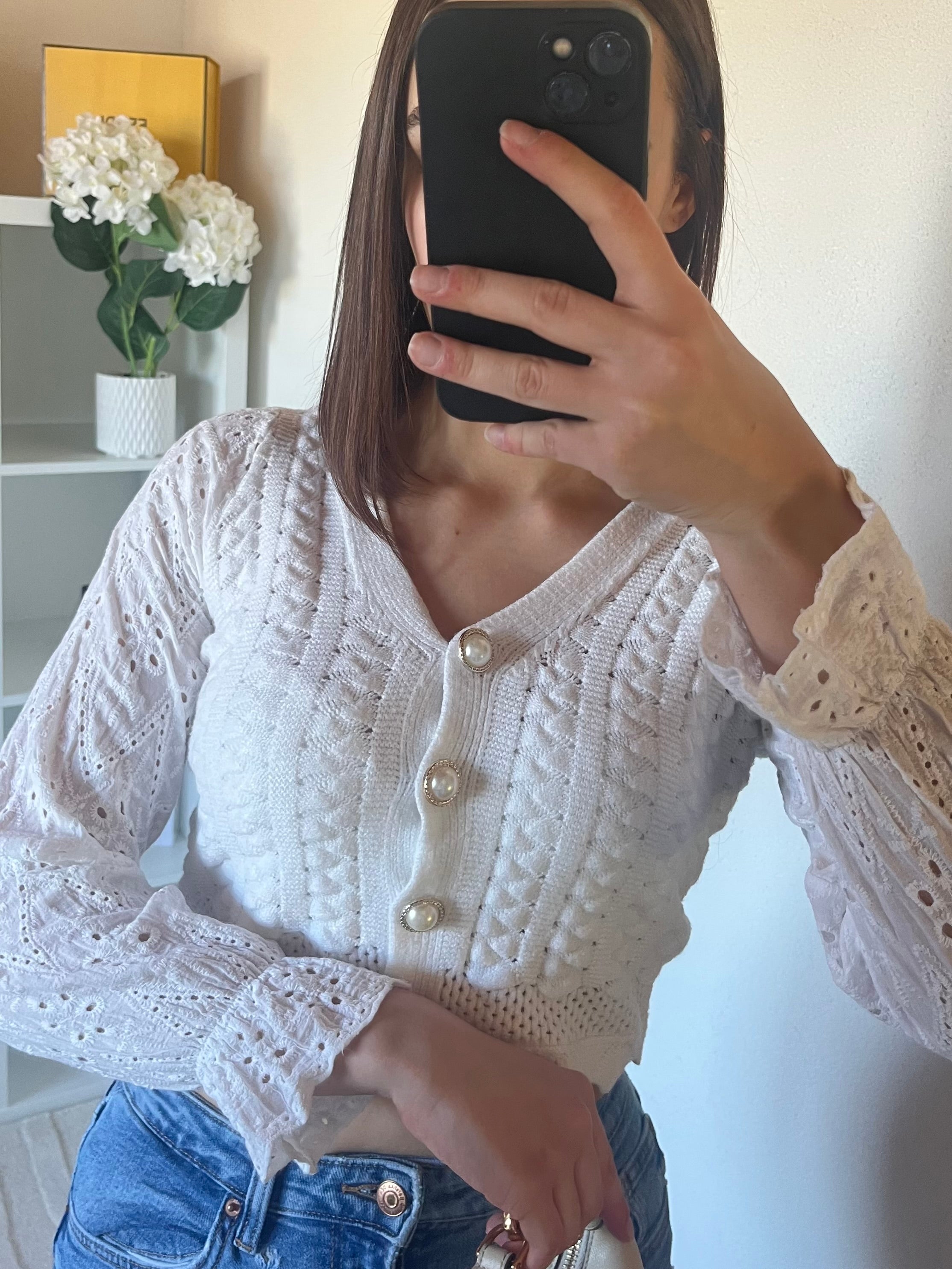 Cardigan crop top