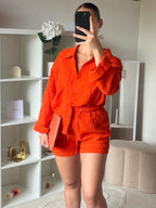 Ensemble 2 pièces: chemise et short