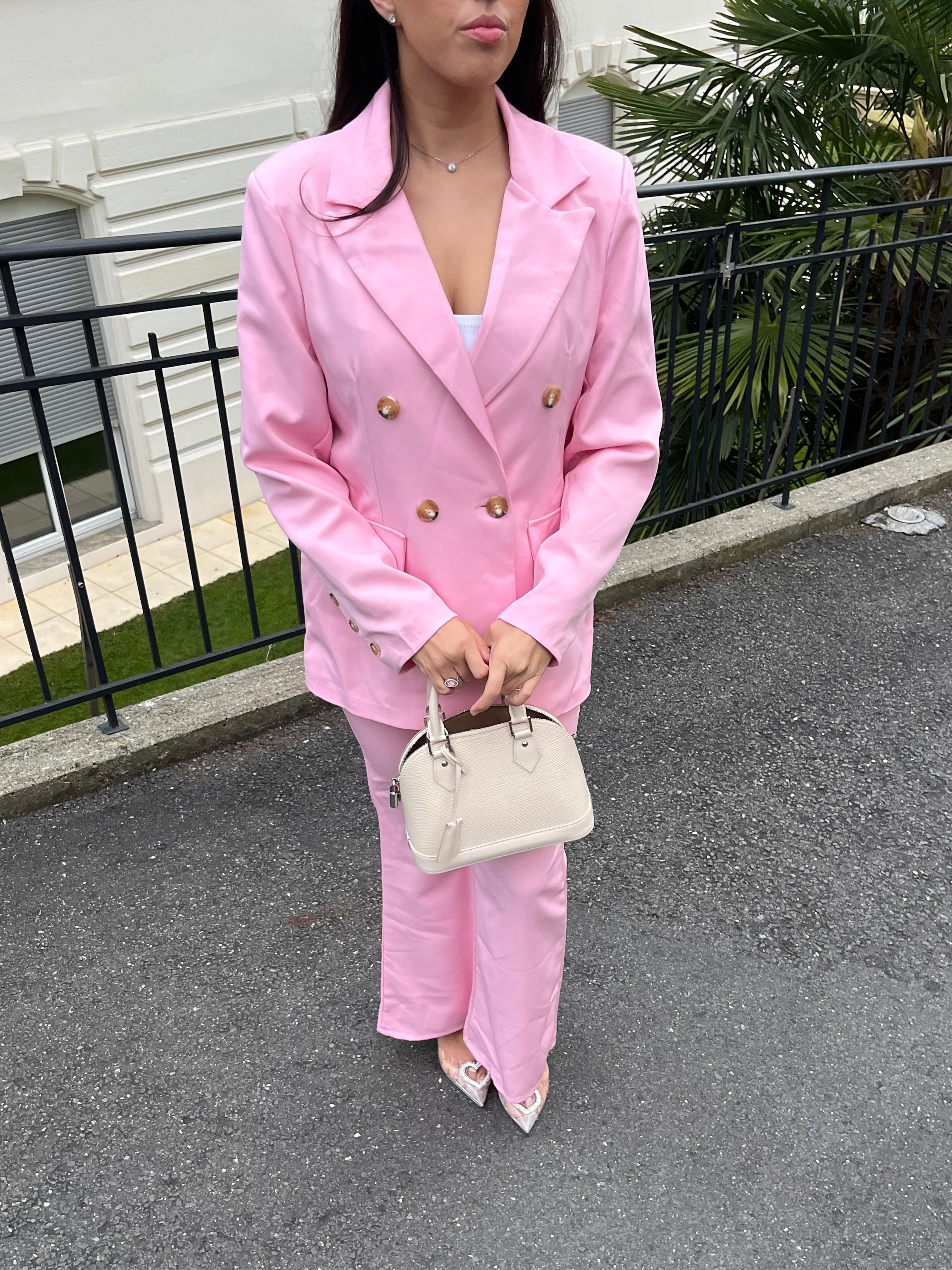 Ensemble 2 pièces: blazer croisé et pantalon