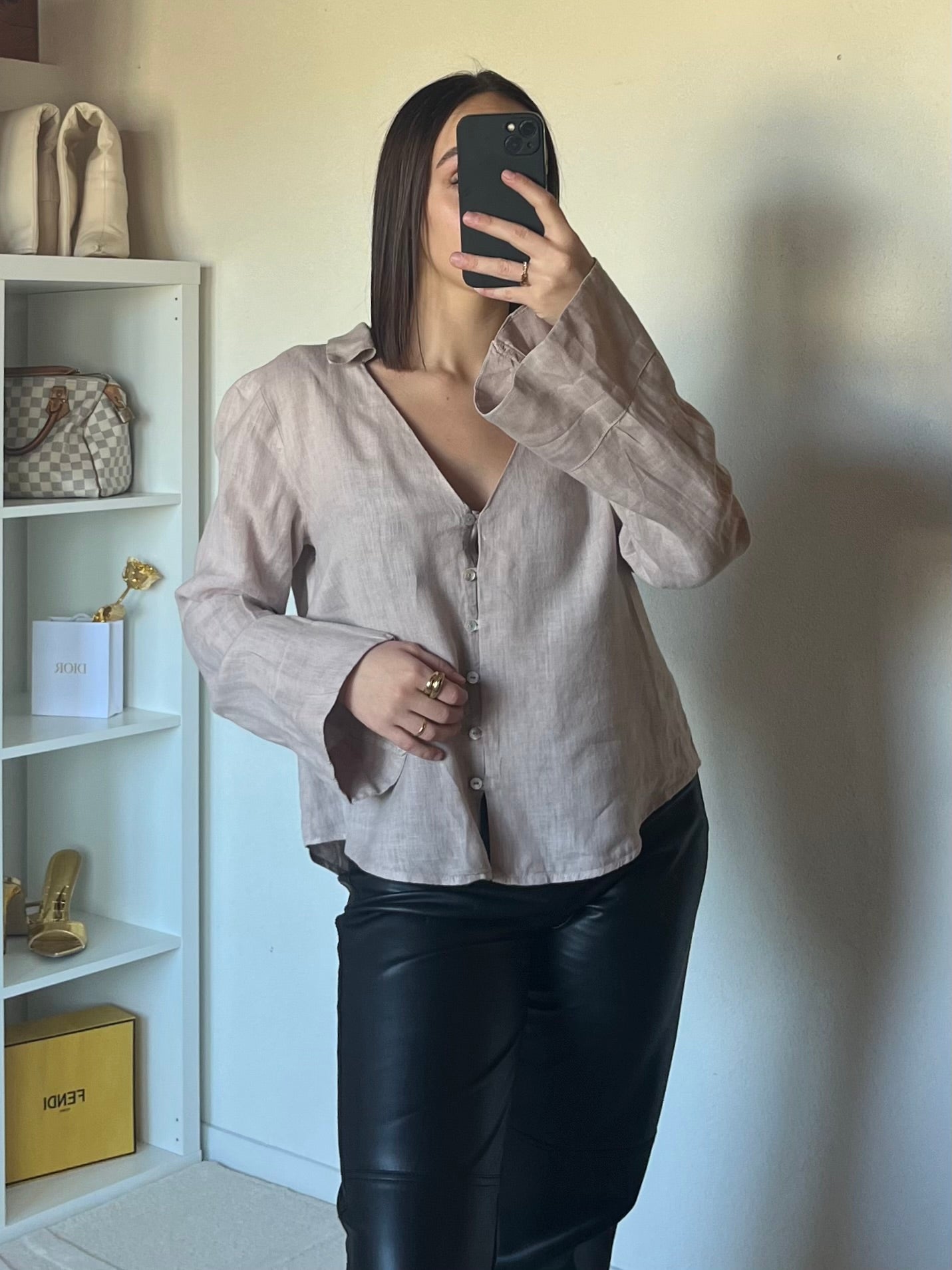 Chemise ample à manches évasées