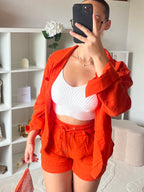 Ensemble 2 pièces: chemise et short