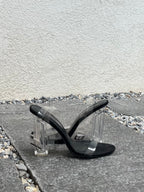 Sandales à talons transparentes