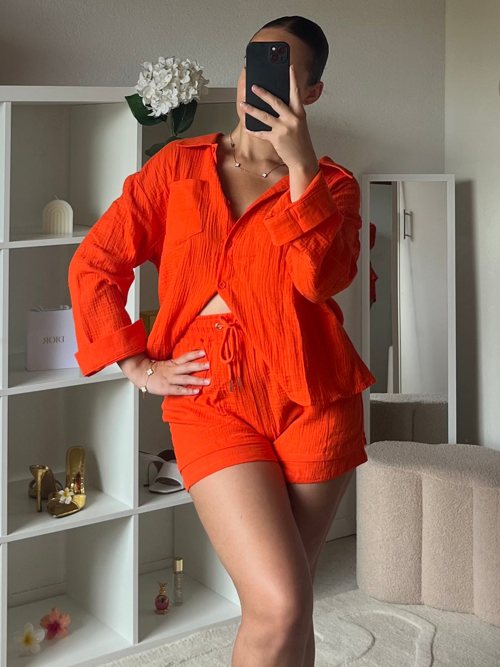 Ensemble 2 pièces: chemise et short