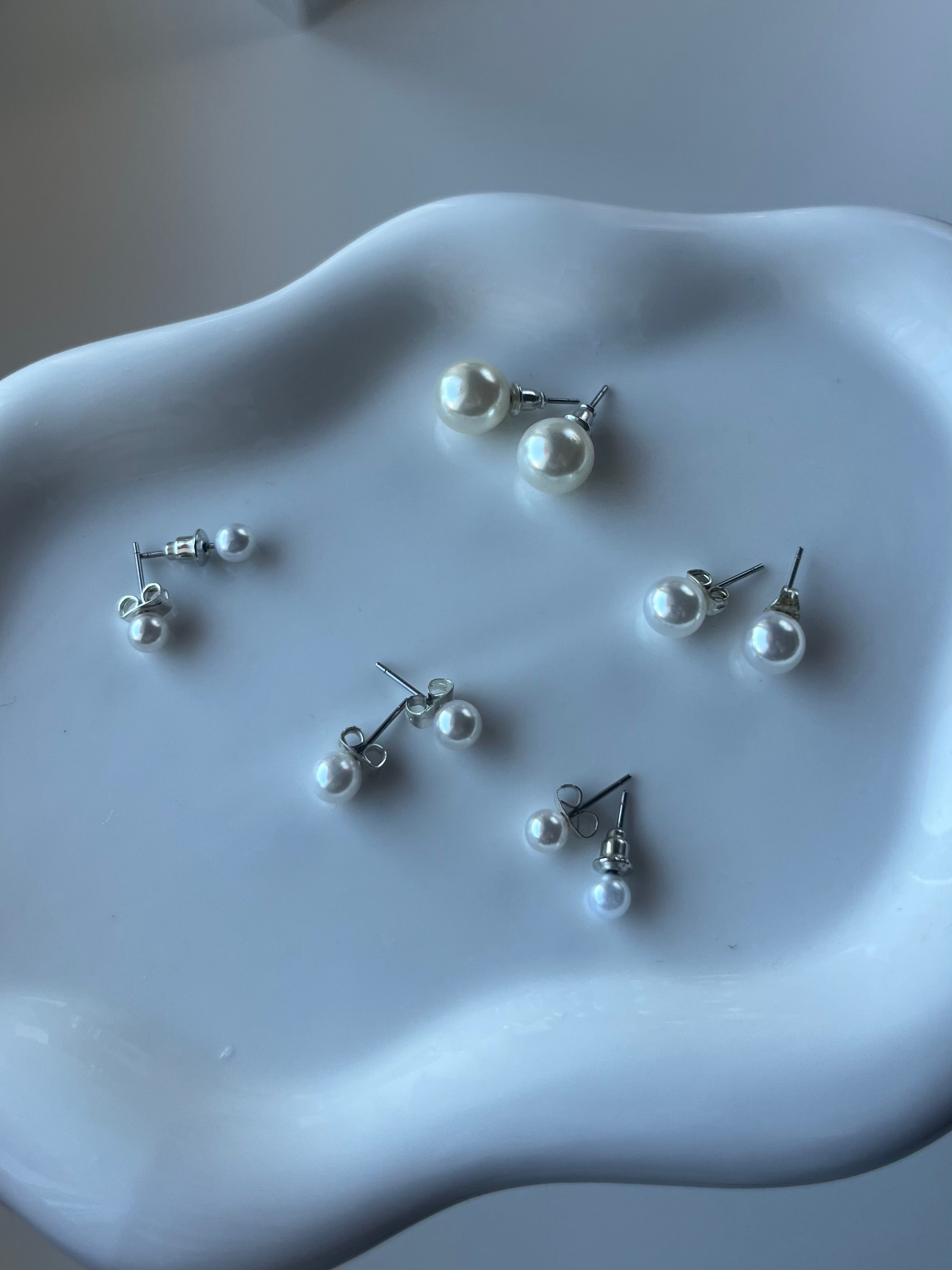 Lot de boucles d’oreilles perles