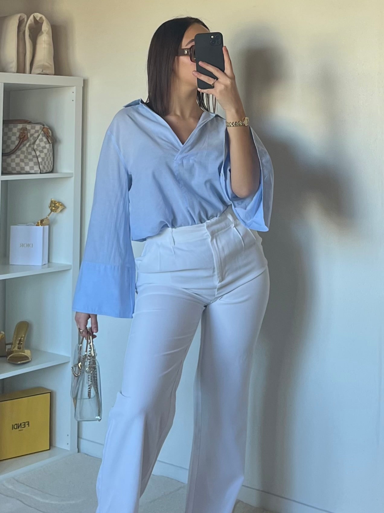 Blouse à manches évasées