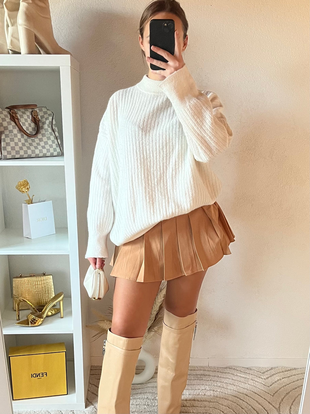 Mini jupe plissée