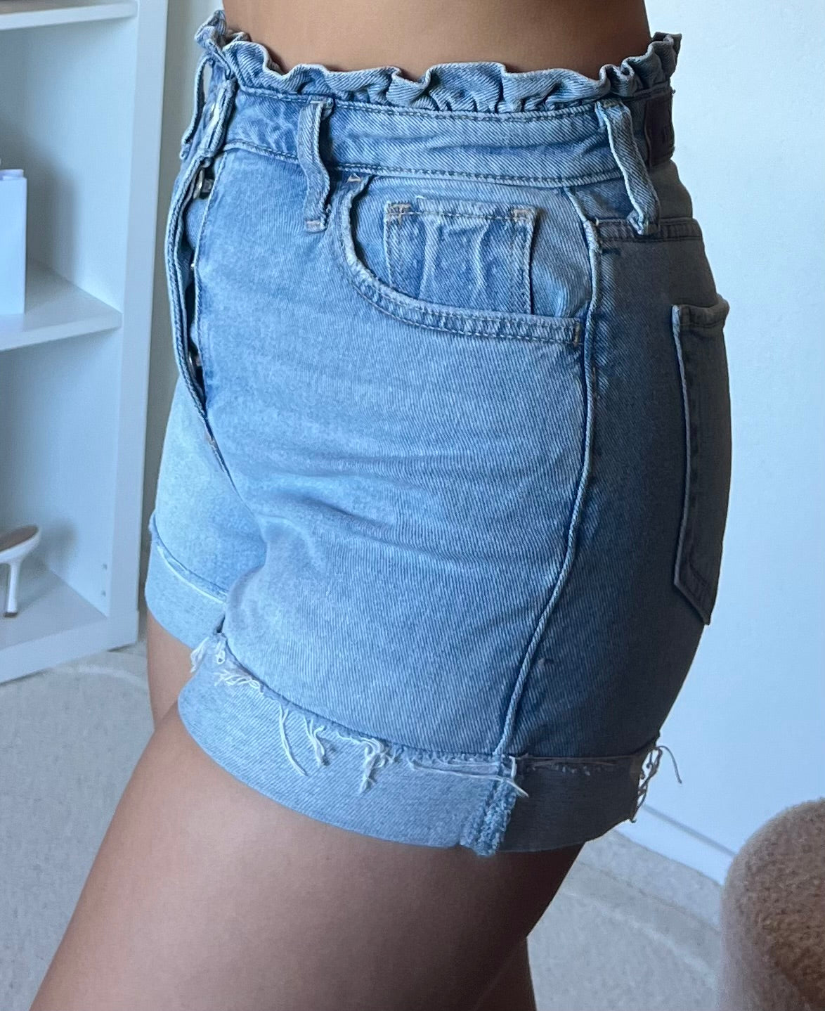 Short en jeans