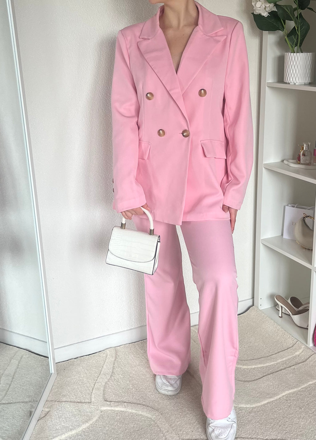 Ensemble 2 pièces: blazer croisé et pantalon
