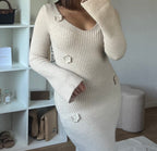 Robe en laine moulante