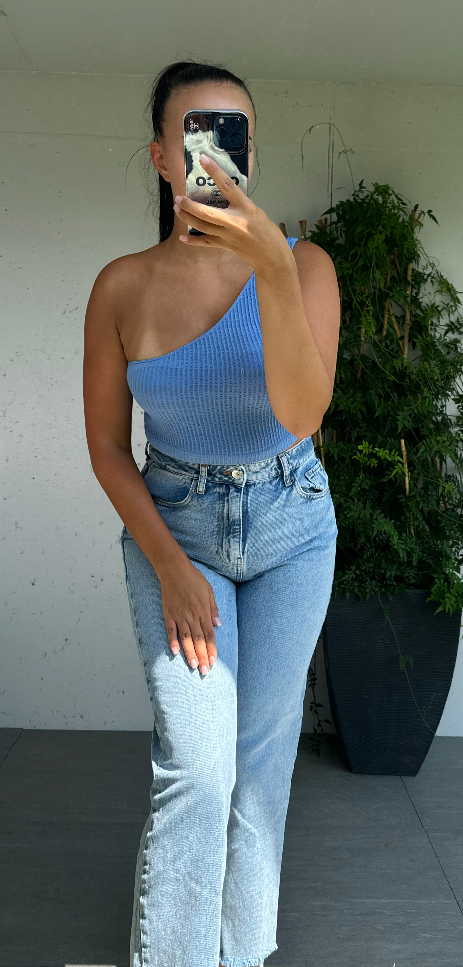 Crop top à une épaule