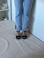 Sandales à talons compensées