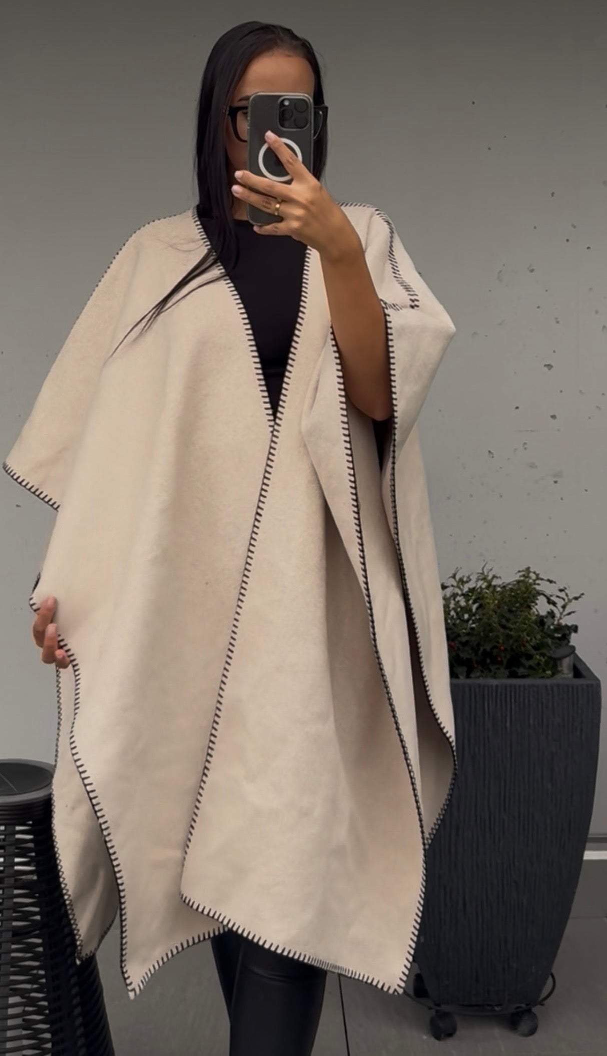 Poncho beige