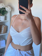 Crop top effet corset