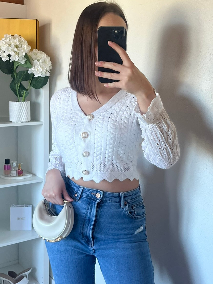 Cardigan crop top