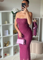 Robe bandeau pailletée