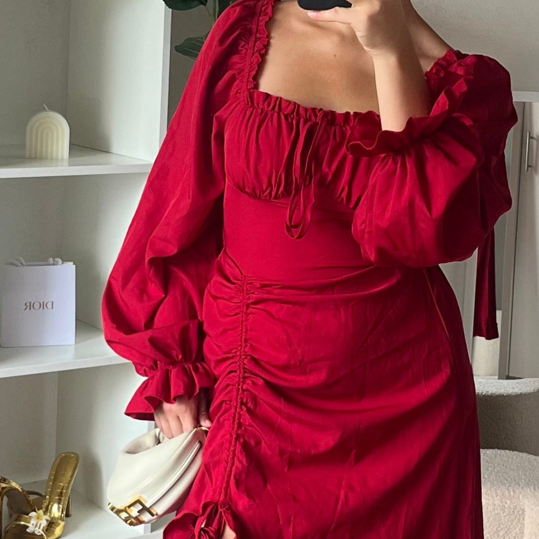 Robe longue à fente
