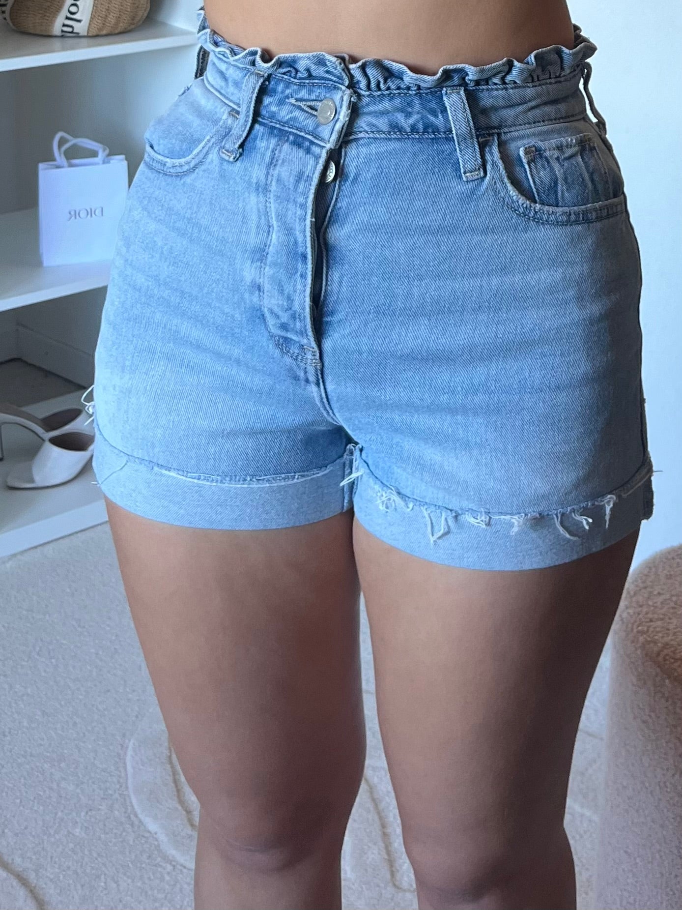 Short en jeans