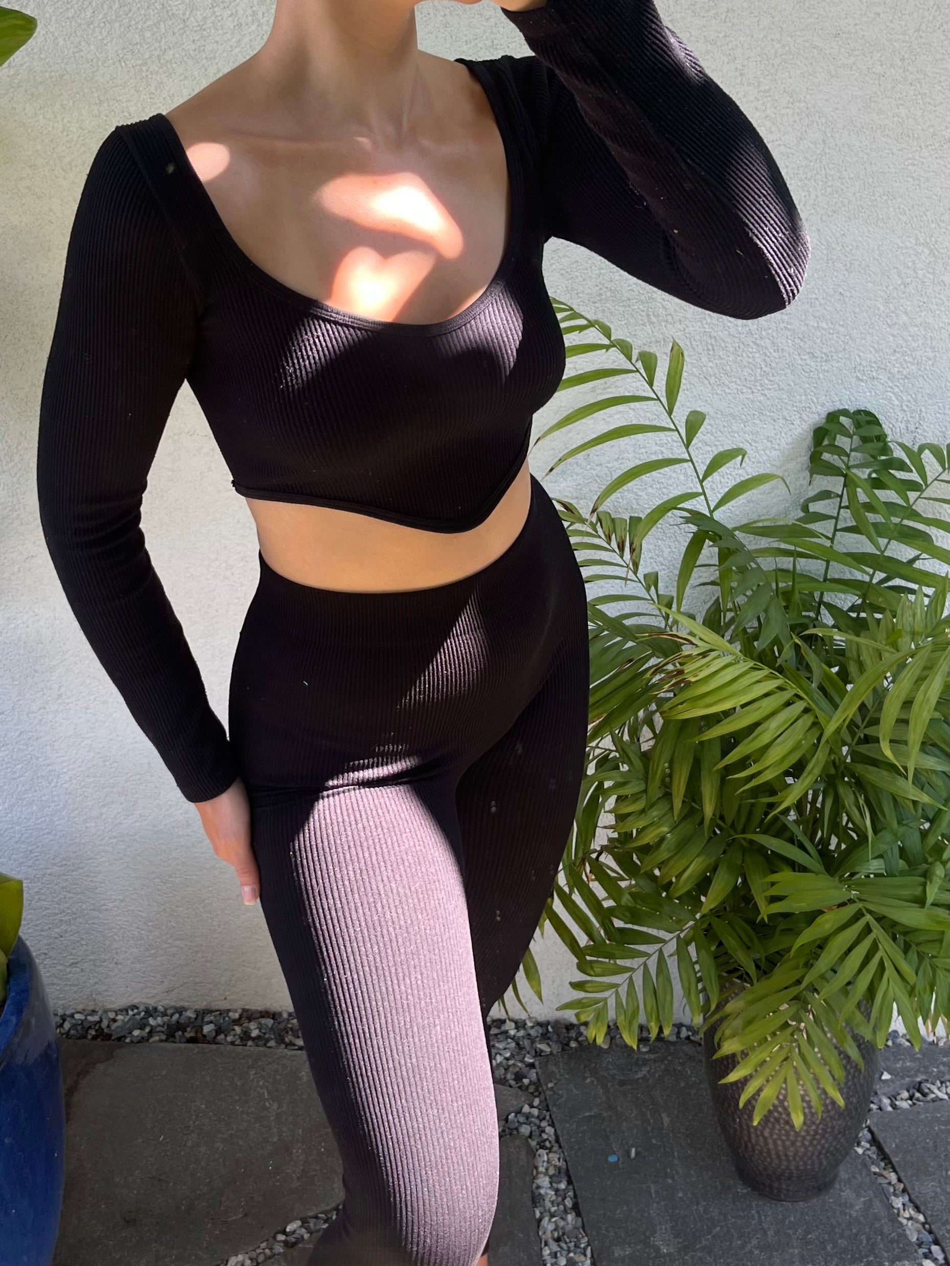 Ensemble Legging Legging Laine Femme Zara Ribbed Leggings Ensemble