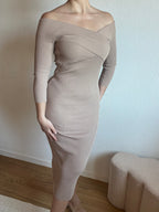 Robe à col croisé