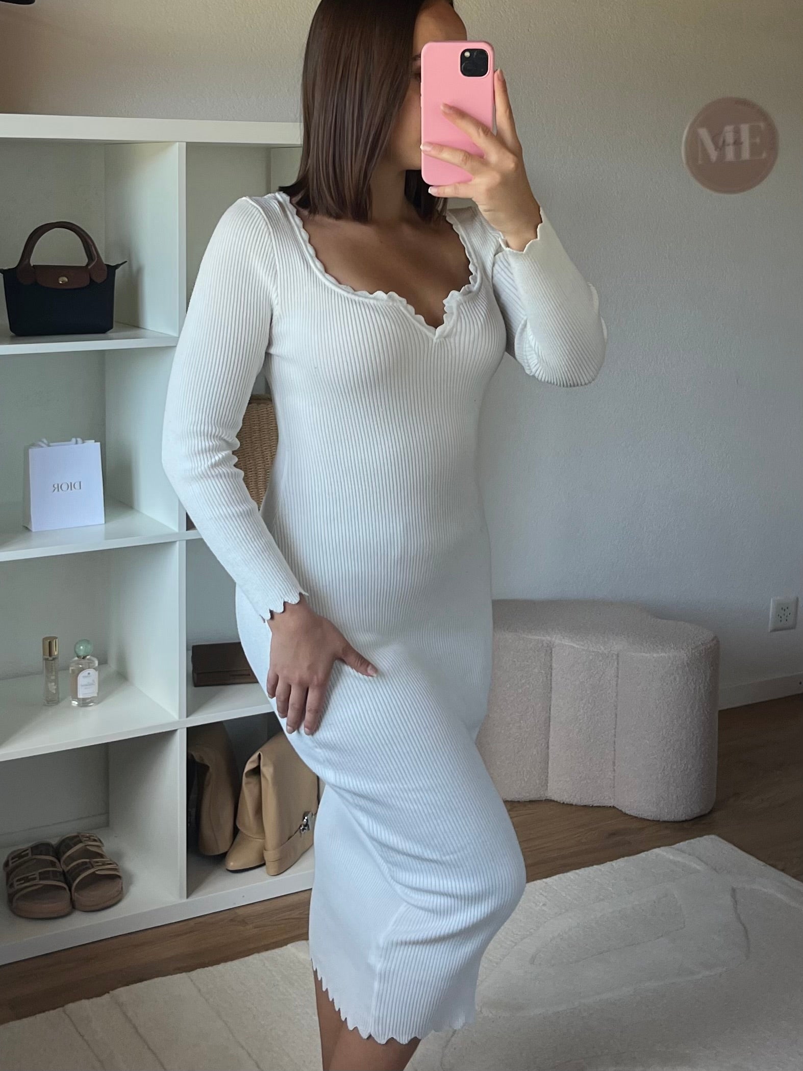 Robe moulante midi