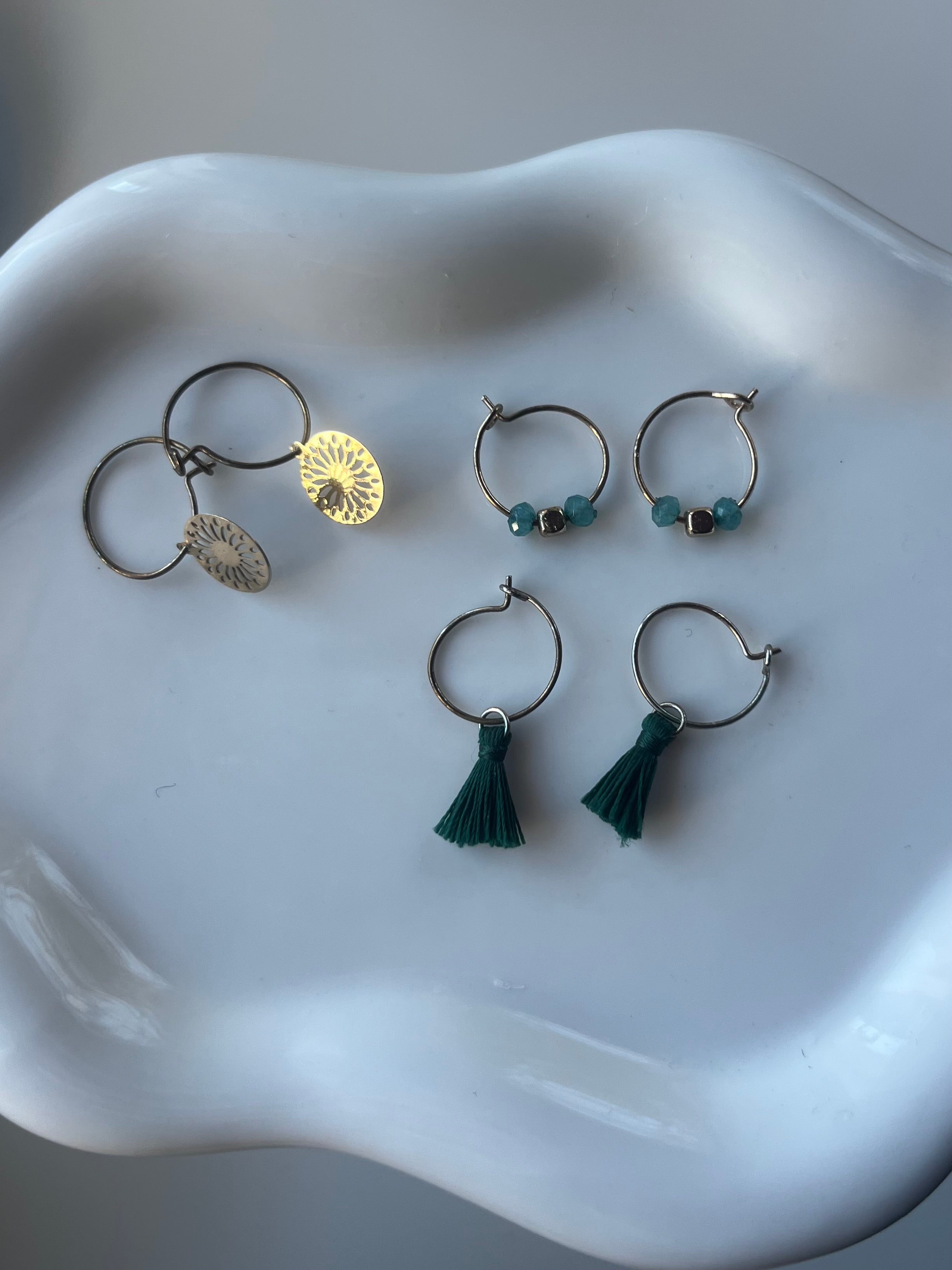 Lot de boucles d’oreilles minis créoles