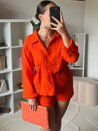 Ensemble 2 pièces: chemise et short