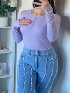 Haut à décolleté boutonné