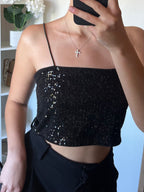 Crop top paillettes