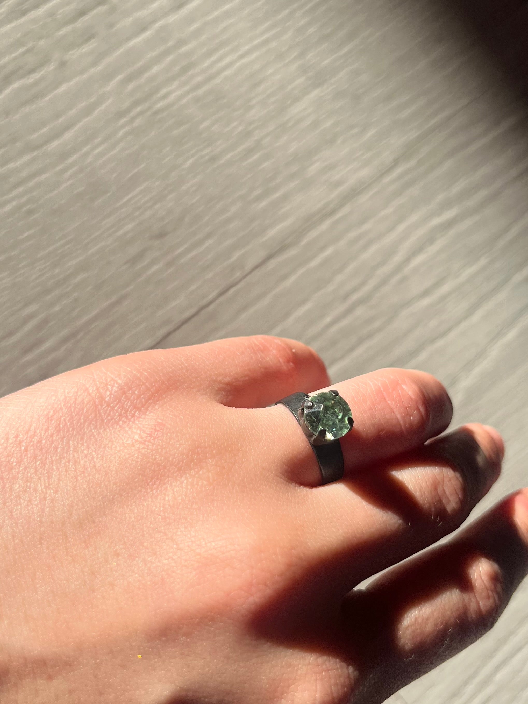 Bague diamant vert