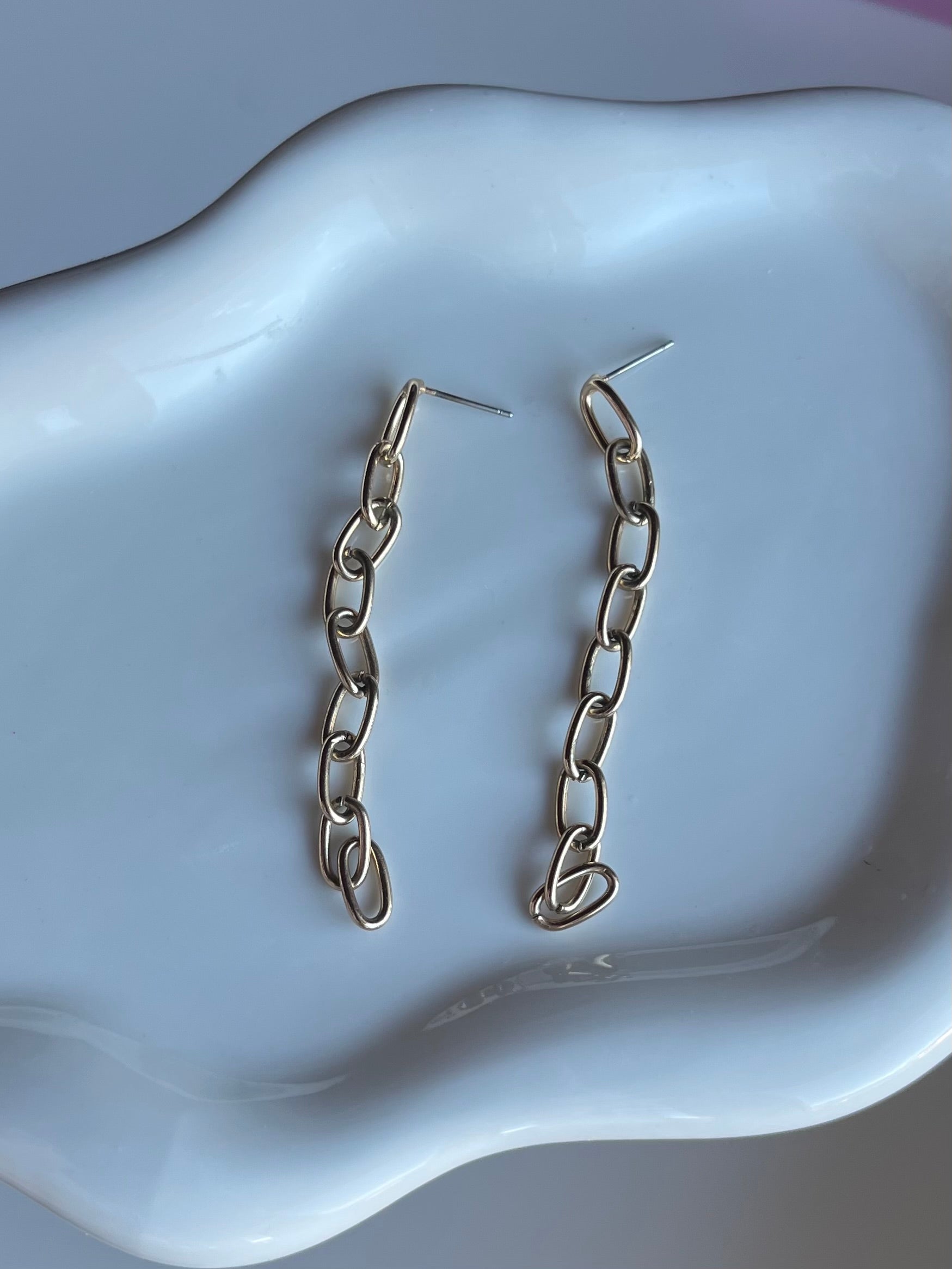 Boucles d’oreilles pendantes chaînes