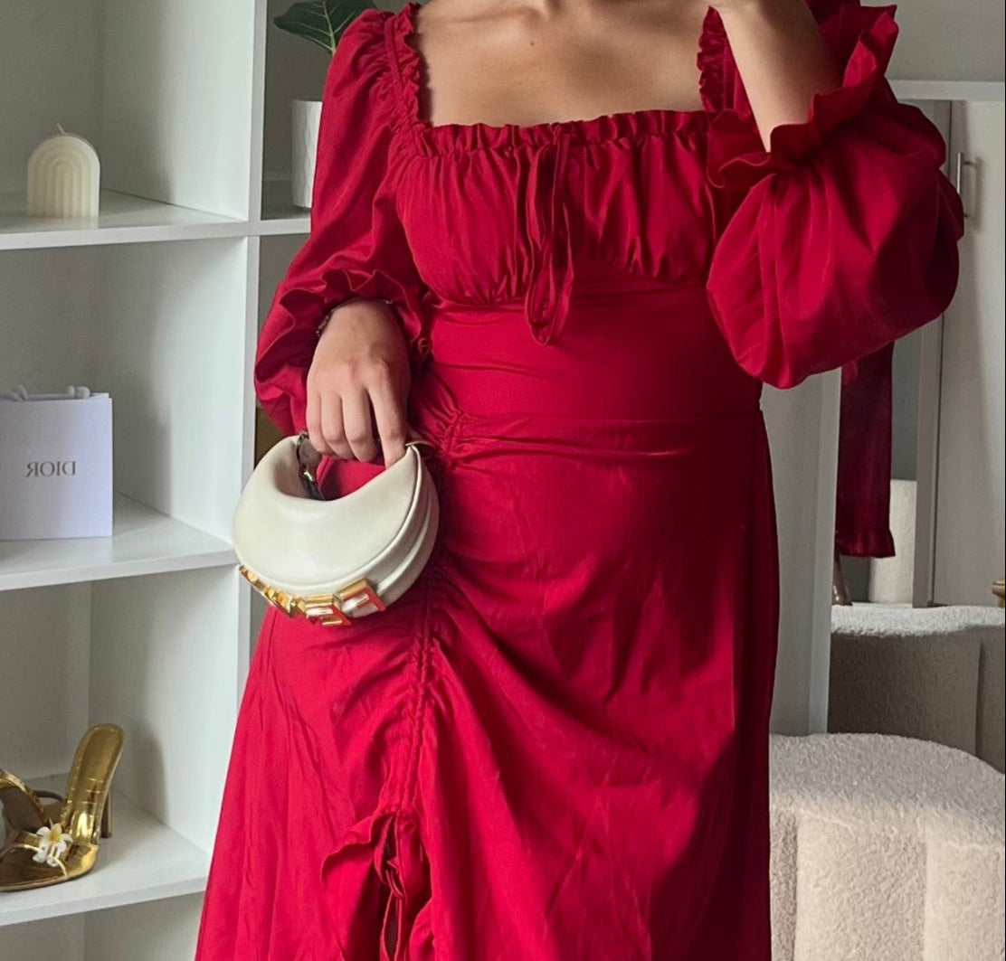 Robe longue à fente