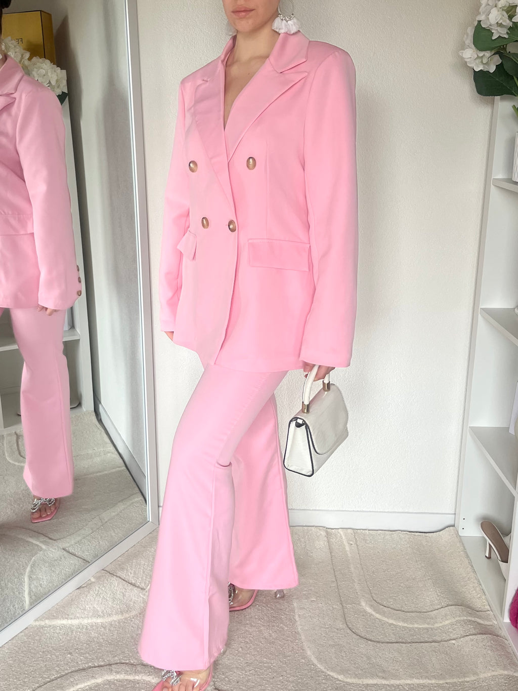 Ensemble 2 pièces: blazer croisé et pantalon