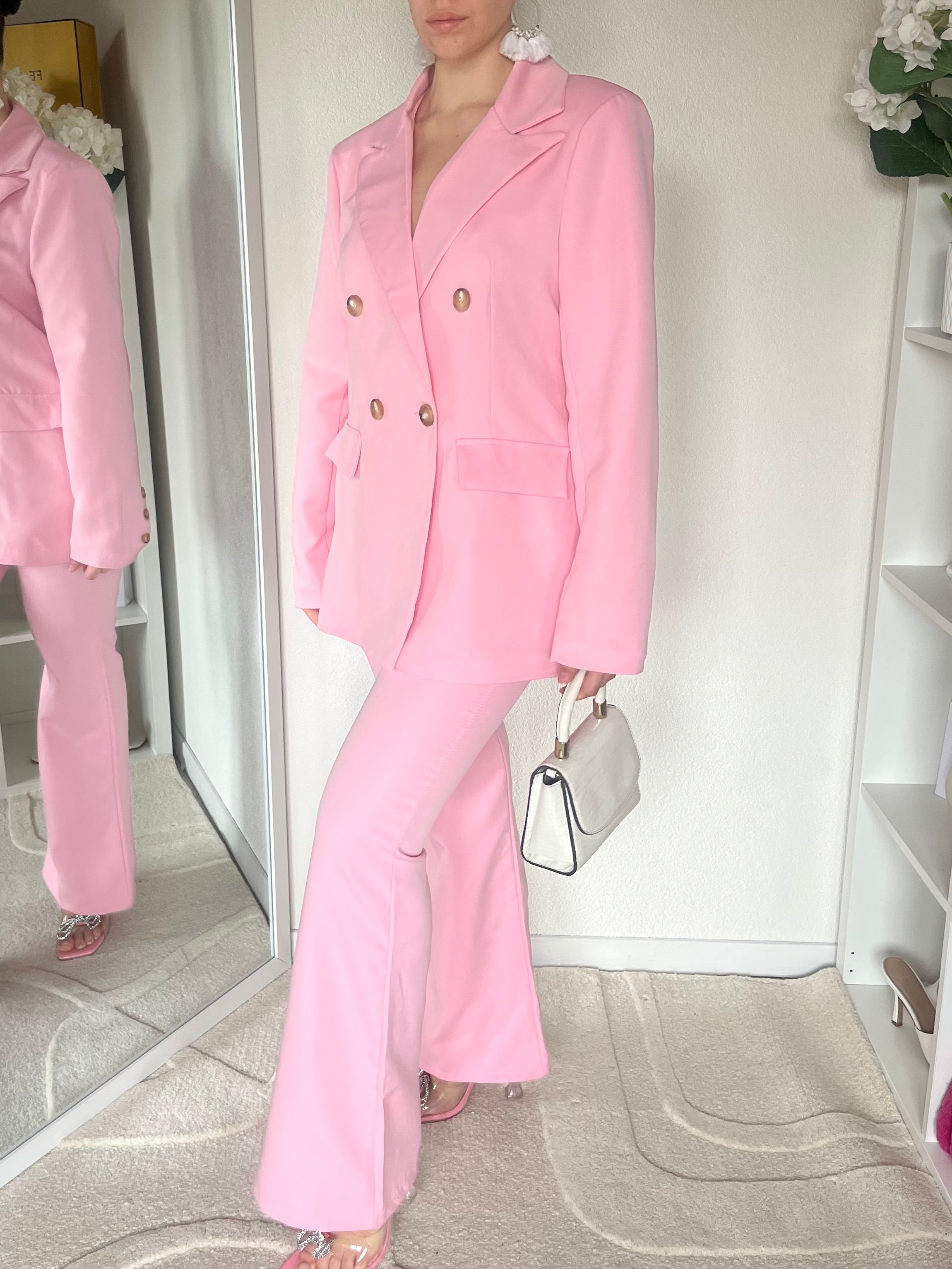 Ensemble 2 pièces: blazer croisé et pantalon