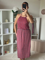 Robe longue à motif fleural
