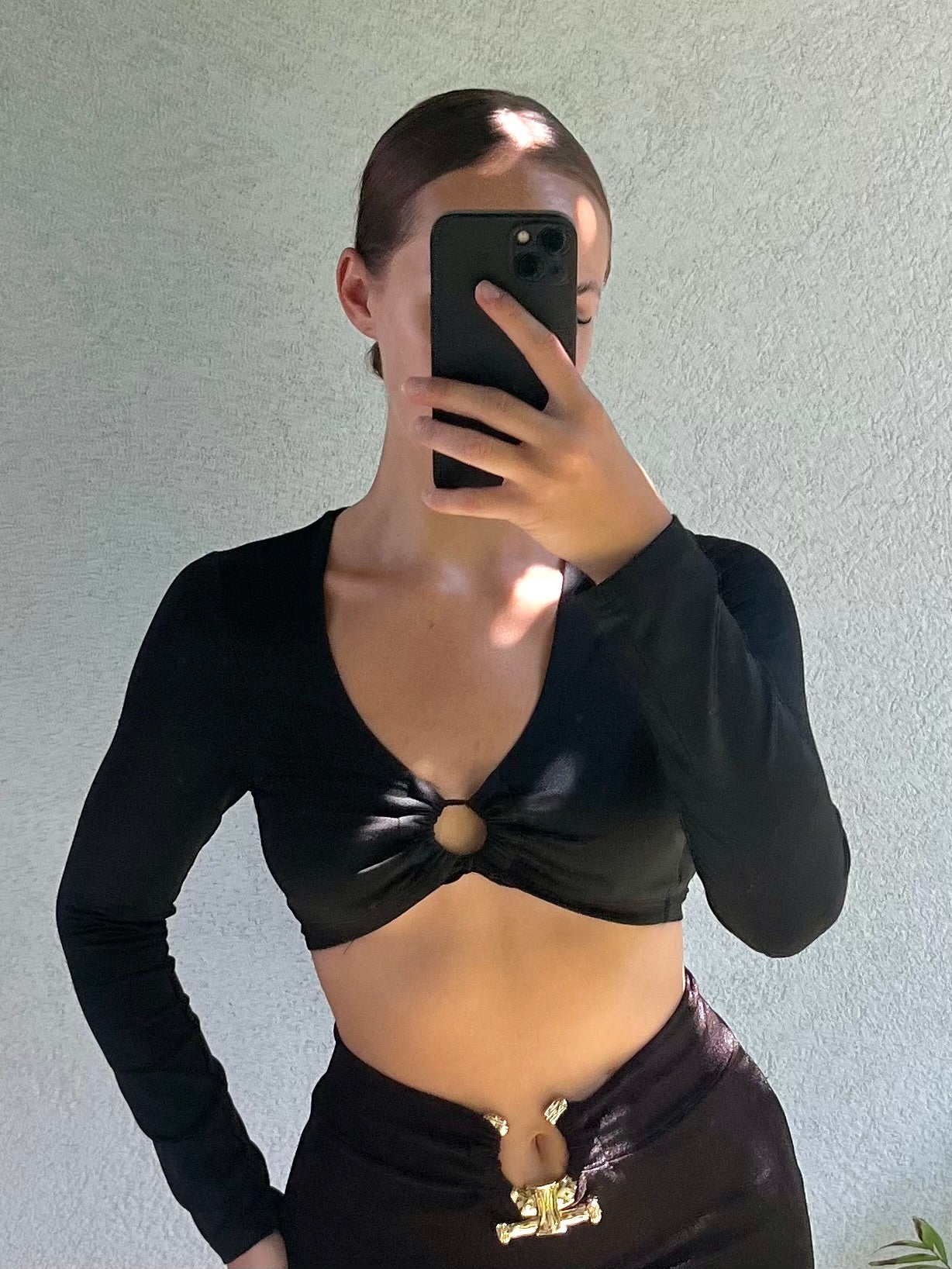 Haut crop top ajustable